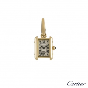 Cartier 18k Yellow Gold Tank Watch Charm